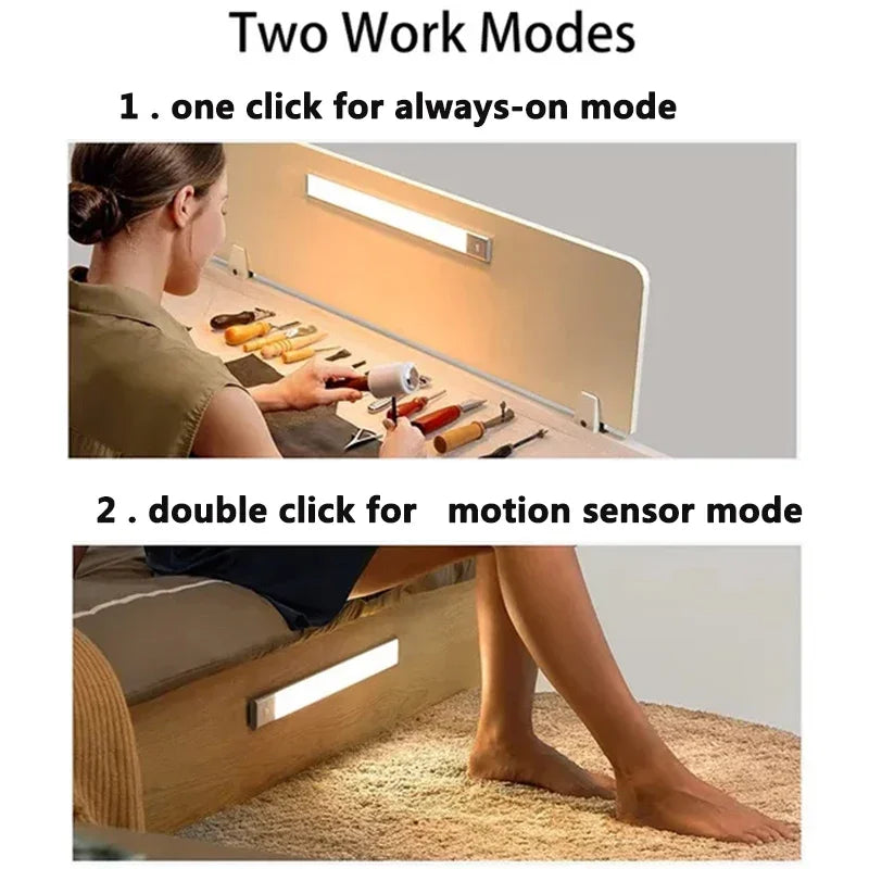 Rechargeable Motion Sensor Cabinet Light Bar for Indoors