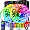 100 ft RGB LED Strip Lights with Music Sync & App Control