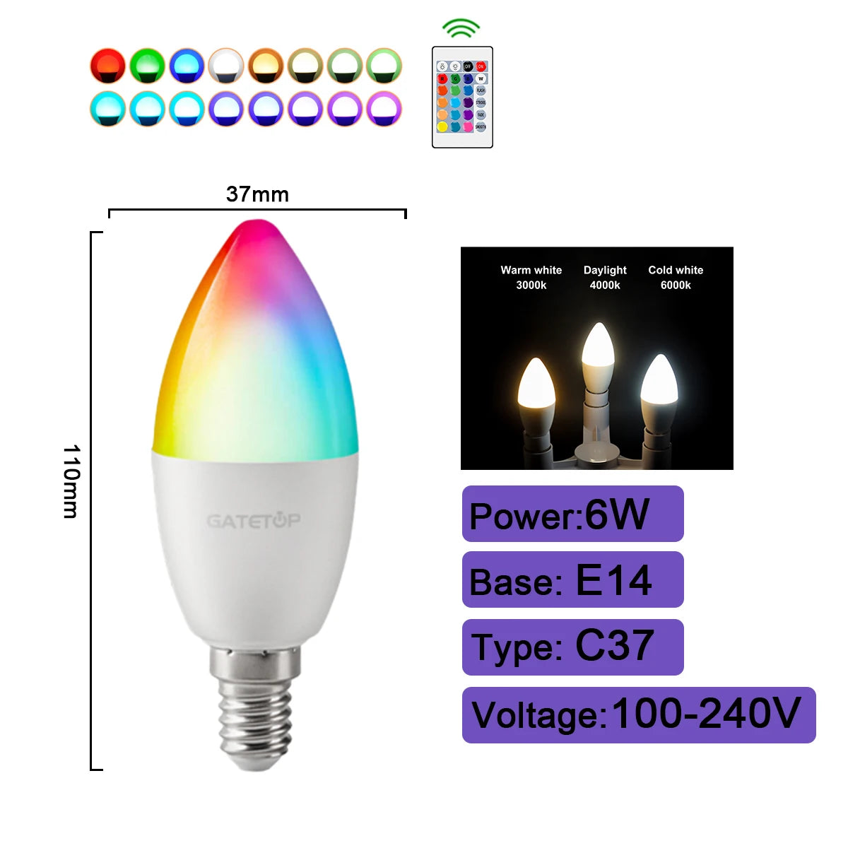Smart RGBW LED Bulb