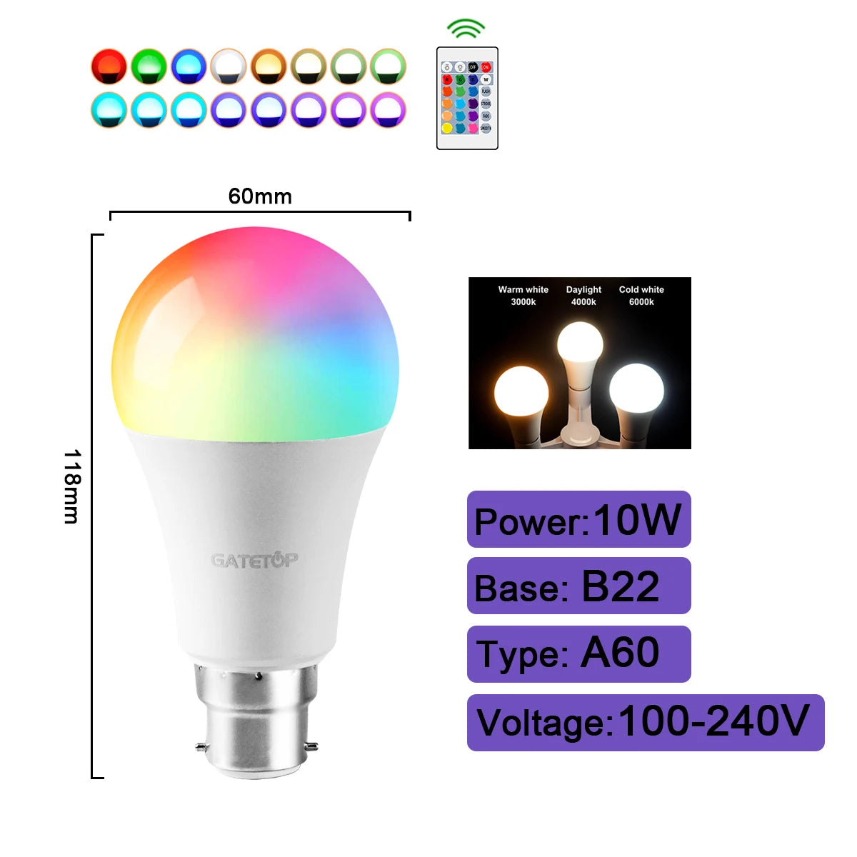 Smart RGBW LED Bulb