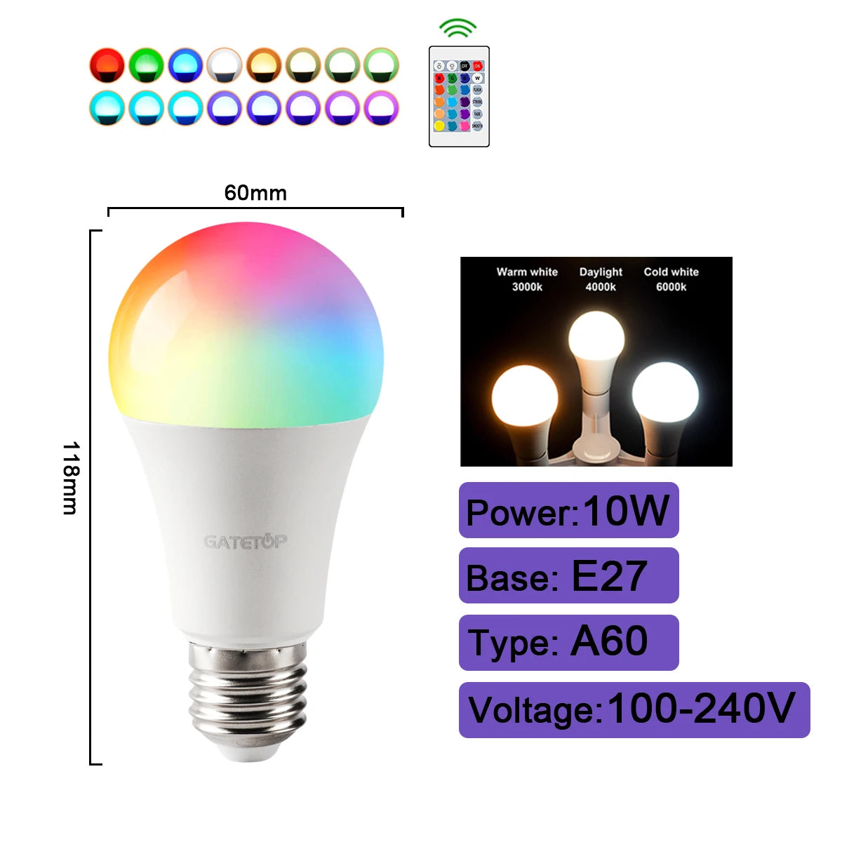 Smart RGBW LED Bulb