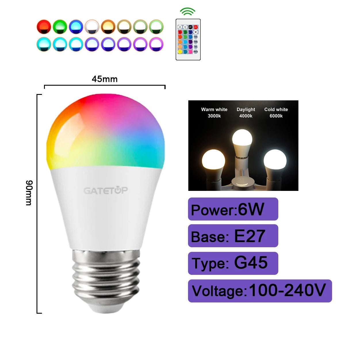 Smart RGBW LED Bulb