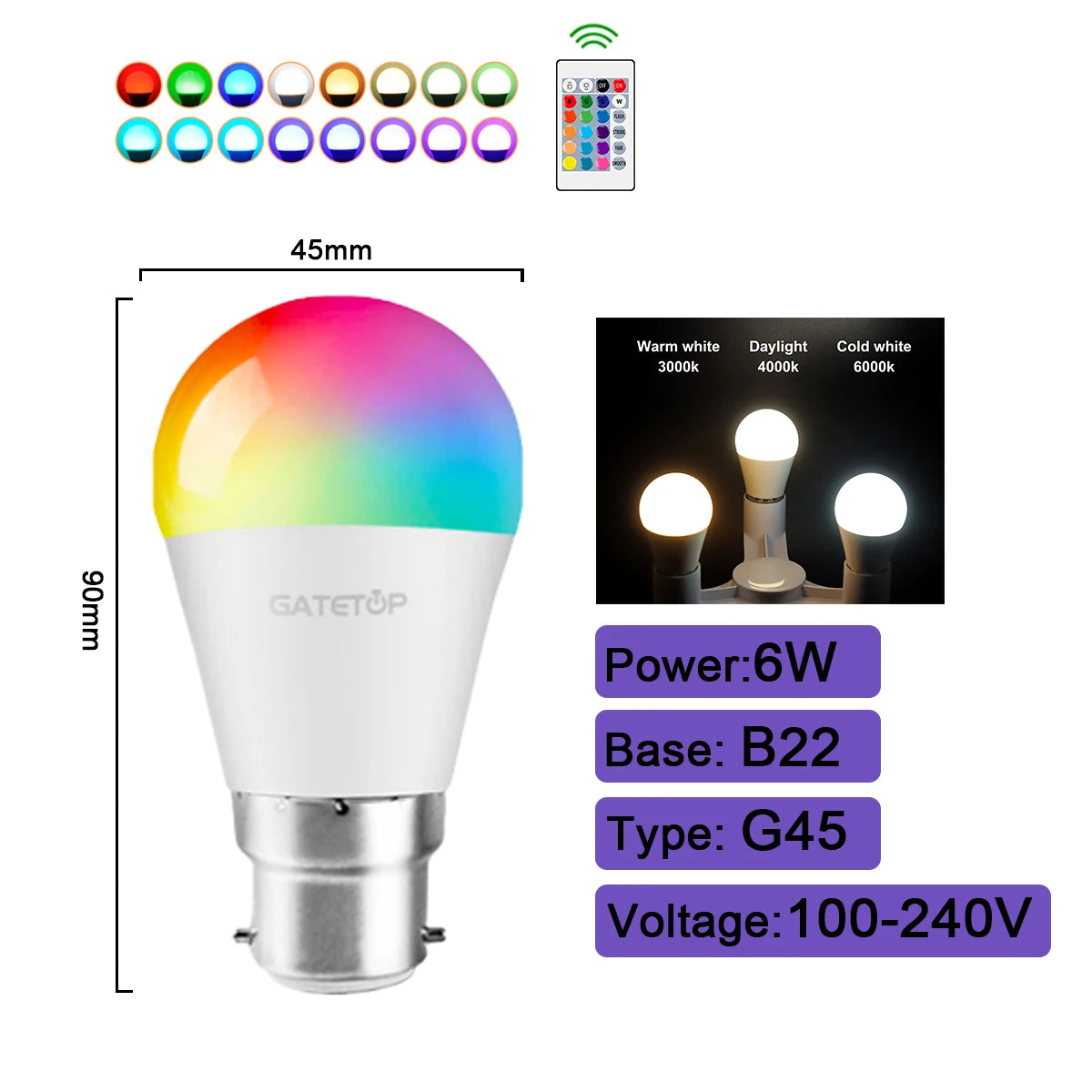 Smart RGBW LED Bulb