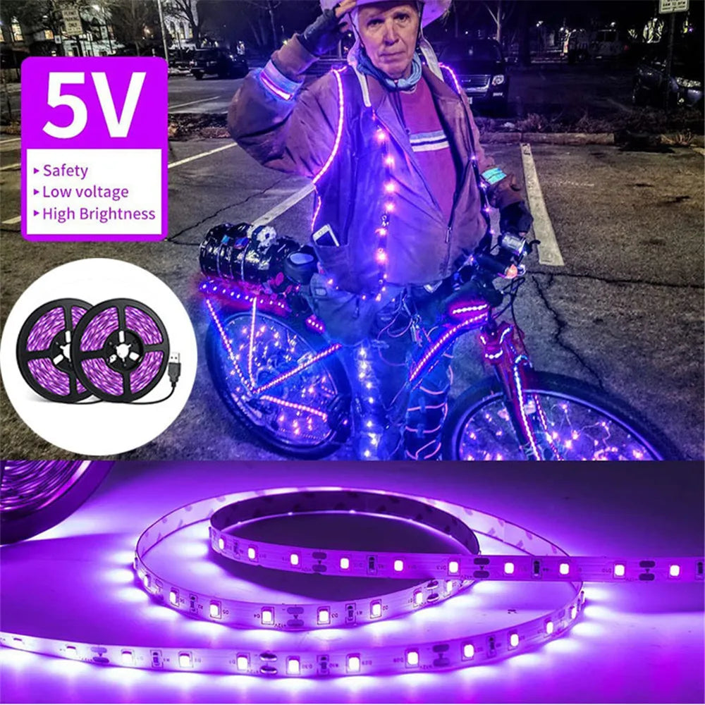 UV Led Strip light 5V UVA Light 395-405nm