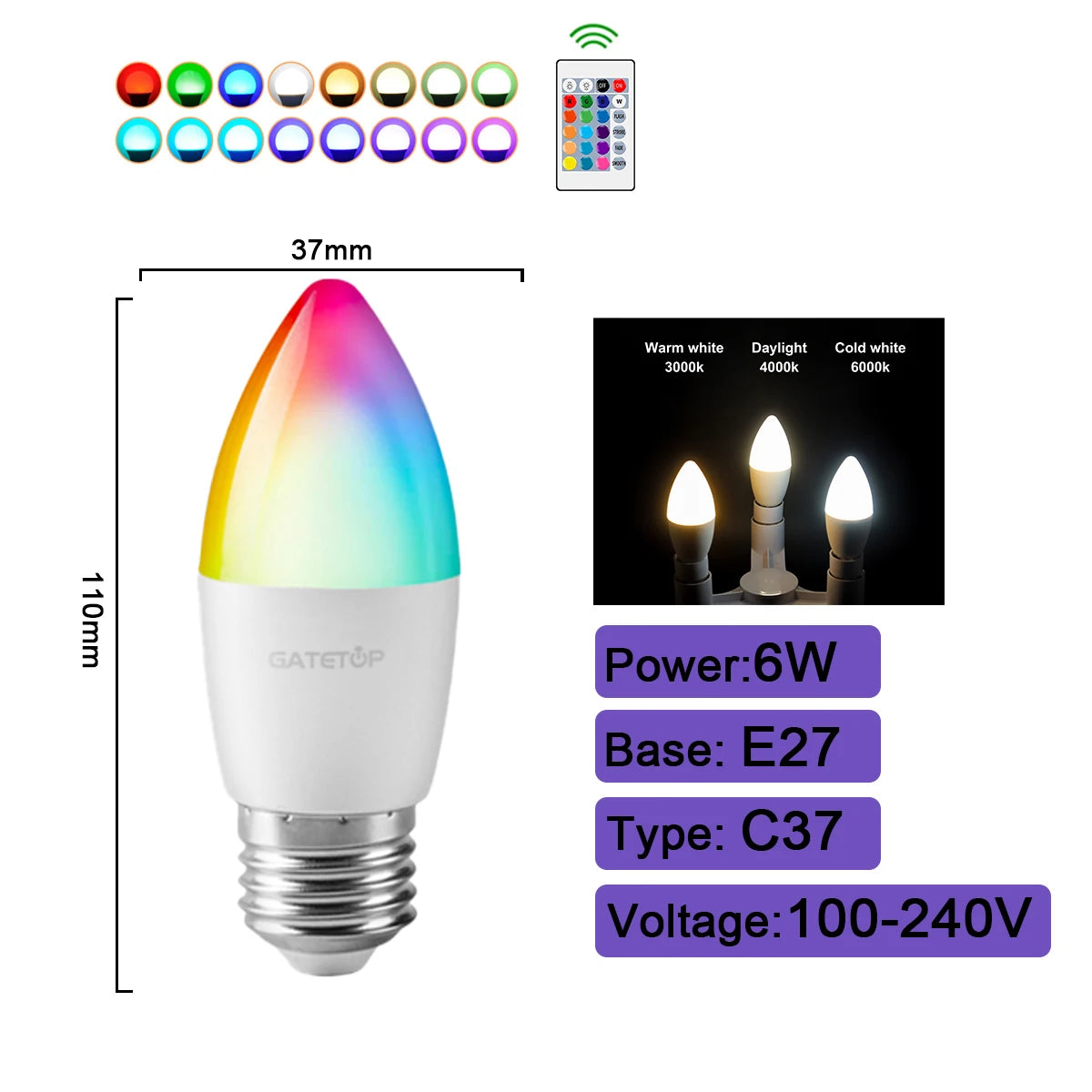 Smart RGBW LED Bulb