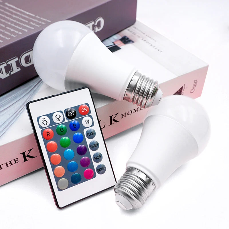 E27 Remote Control Lamp Led RGB Light