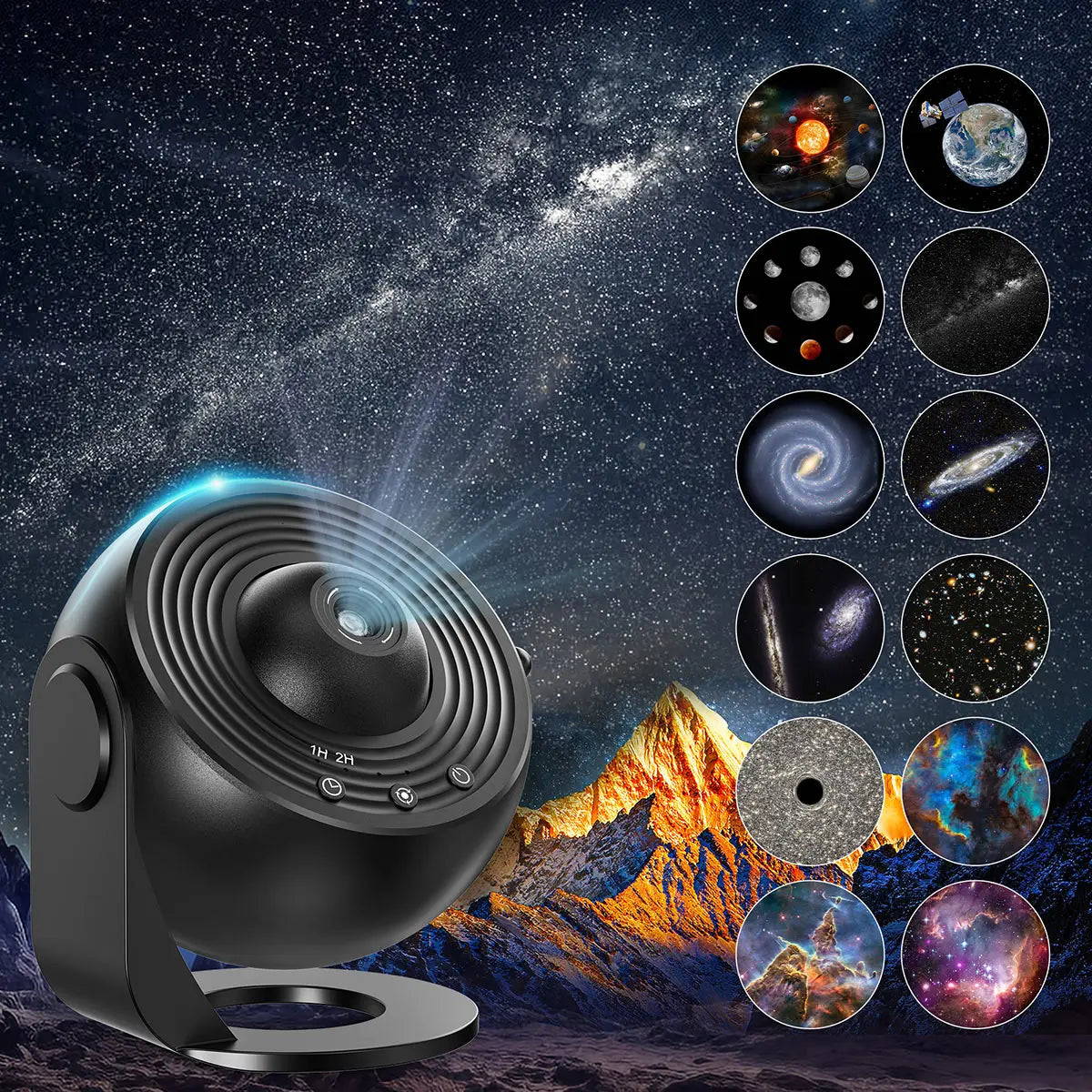 13 In 1 Galaxy Ultra Star Projector HD Image Area LED Night Light