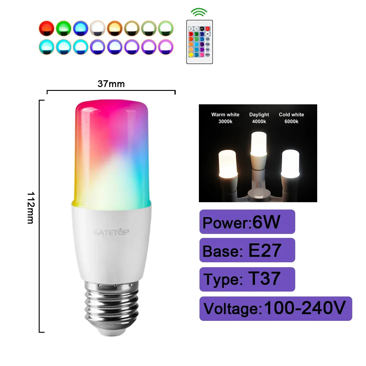 Smart RGBW LED Bulb