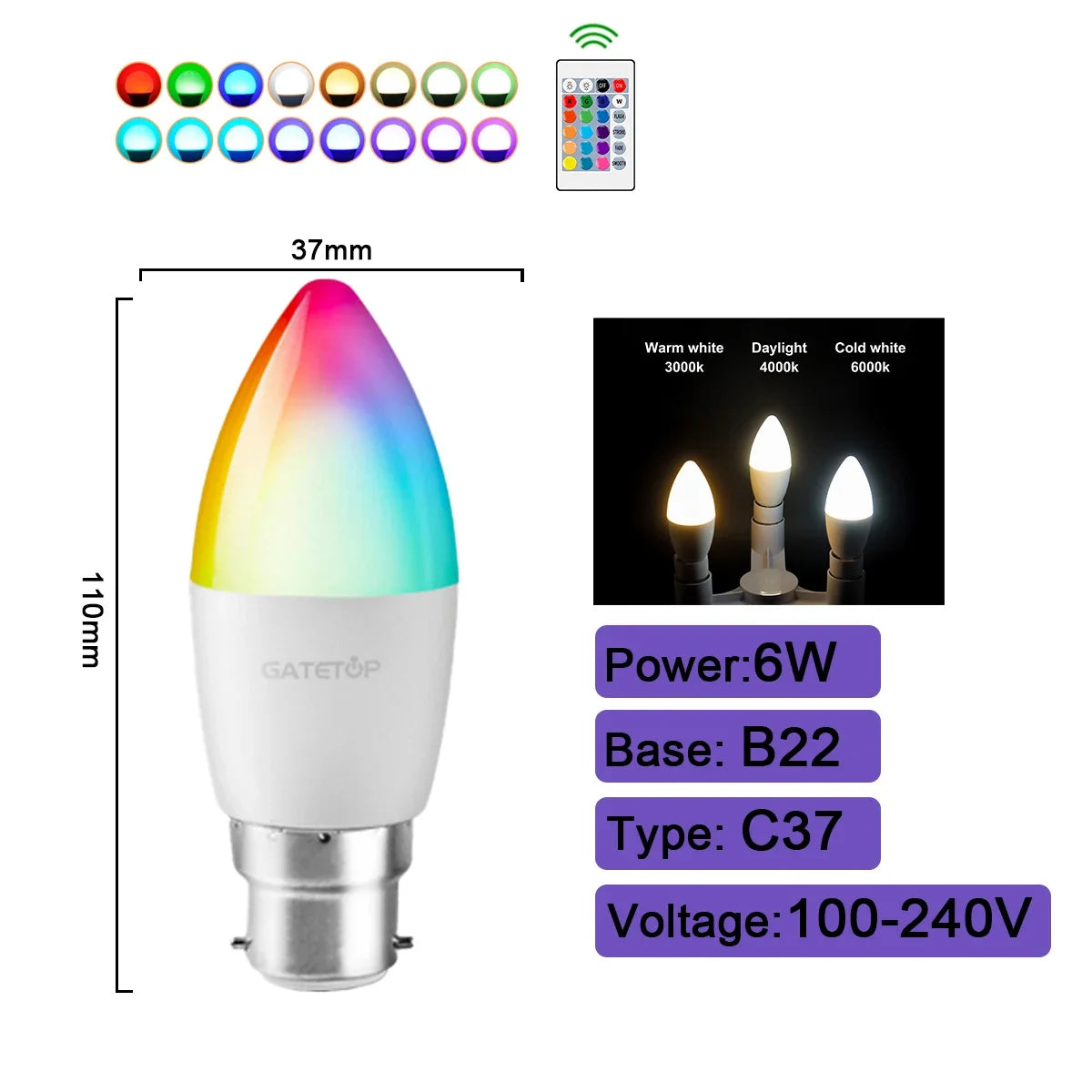 Smart RGBW LED Bulb