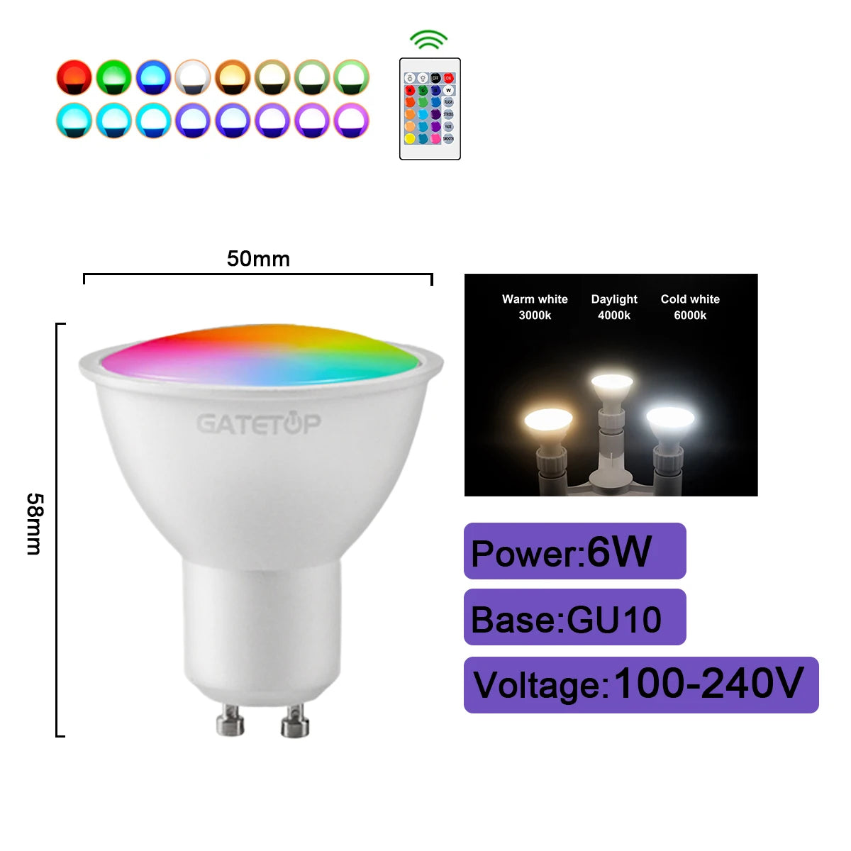 Smart RGBW LED Bulb