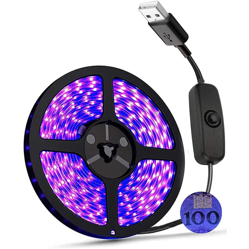 UV Led Strip light 5V UVA Light 395-405nm